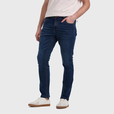 Jeans Hombre Bolsillo Trasero Azul Oscuro Fashion's Park-1