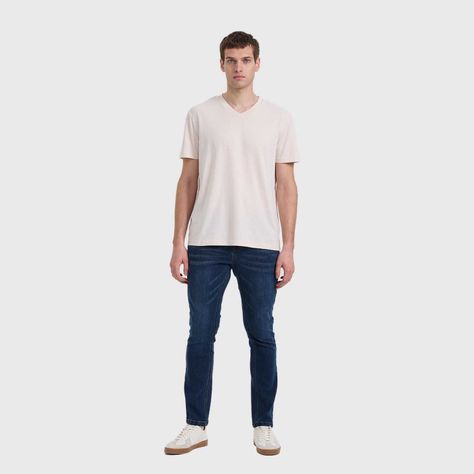 Jeans Hombre Bolsillo Trasero Azul Oscuro Fashion's Park-3