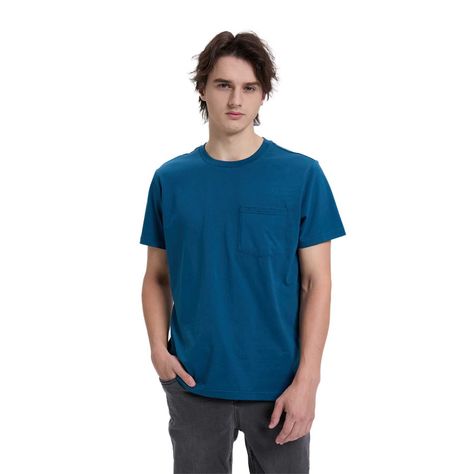 Polera Hombre Con Bolsillo Azul Fashion´s Park-0