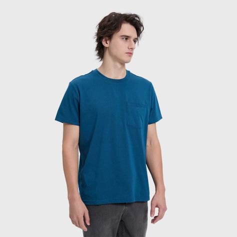 Polera Hombre Con Bolsillo Azul Fashion´s Park-1