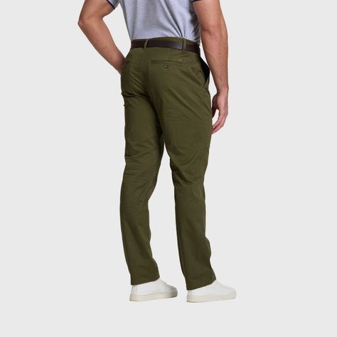 Pantalón Hombre Chino Cinturon Verde Olivo Fashion's Park-2