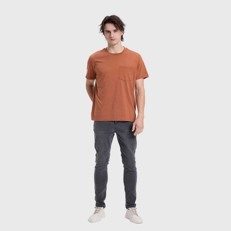 Polera Hombre Con Bolsillo Cafe Fashion´s Park-3