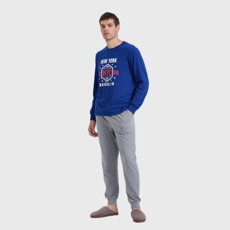 Pijama Hombre Estampado Azul Fashion's Park-1