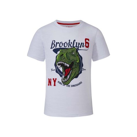 Polera Niño College Dino Blanco Fashion's Park-0