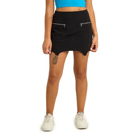 Falda Mujer Hebillas Negro Fashion's Park-0