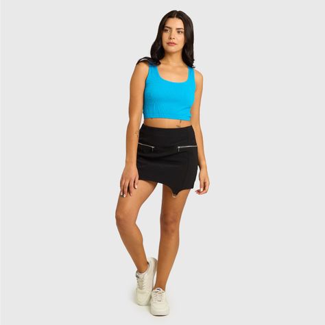 Falda Mujer Hebillas Negro Fashion's Park-3
