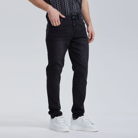 Jeans Skinny 101 Negro Hombre-1