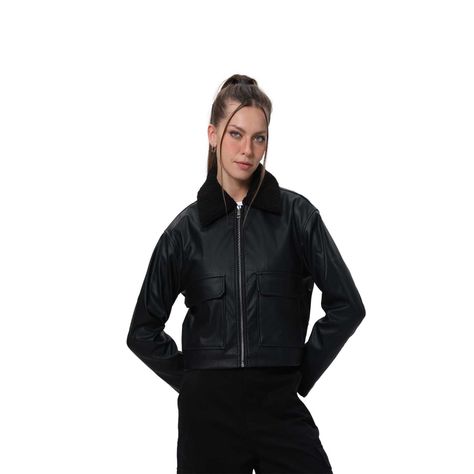 Chaqueta Mujer Con Bolsillo Negro Fashion's Park-0