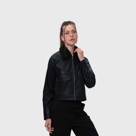 Chaqueta Mujer Con Bolsillo Negro Fashion's Park-1