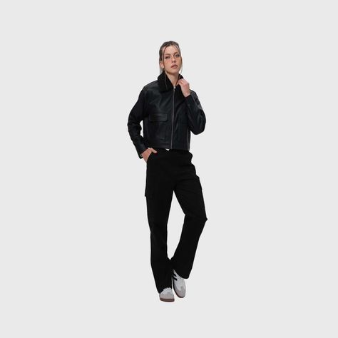 Chaqueta Mujer Con Bolsillo Negro Fashion's Park-3