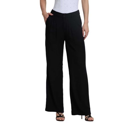 Pantalón Mujer Recto Negro Fashion's Park-0