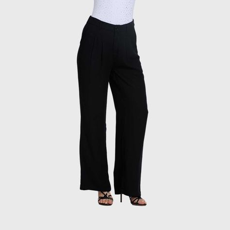Pantalón Mujer Recto Negro Fashion's Park-1
