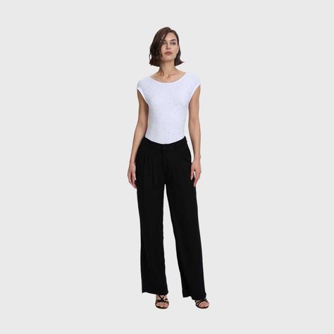 Pantalón Mujer Recto Negro Fashion's Park-3