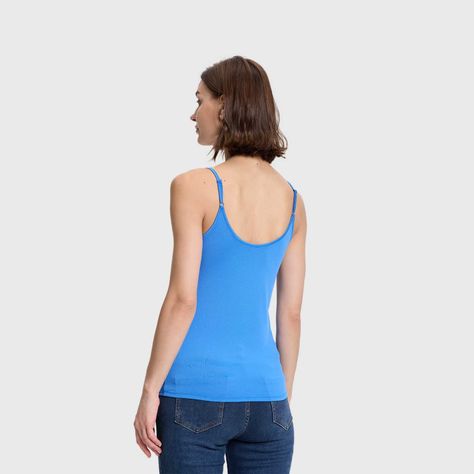 Polera Mujer Peto Pabilo Liso Azulino Fashions Park-2