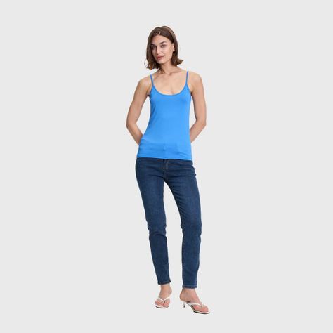 Polera Mujer Peto Pabilo Liso Azulino Fashions Park-3