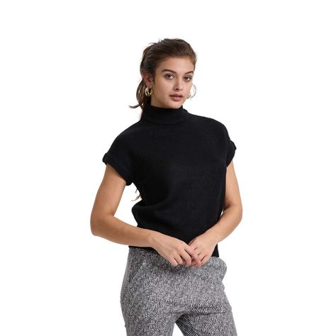 Sweater Mujer Liso Negro I Fashion's Park-0