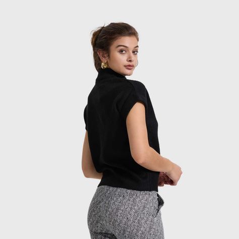 Sweater Mujer Liso Negro I Fashion's Park-2