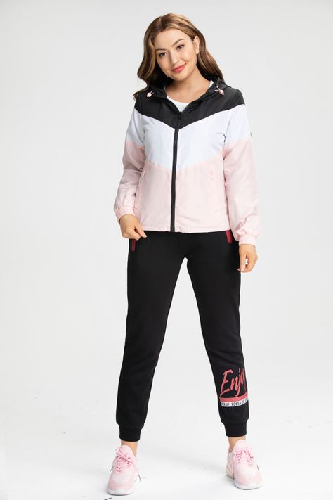 Chaqueta Cortaviento Tricolor Mujer Deportiva-3