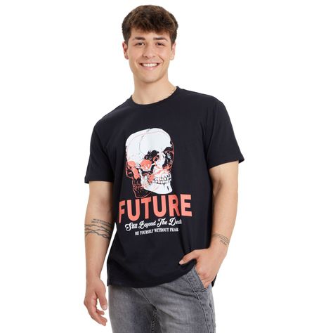 Polera Calavera Negro I Hombre-0
