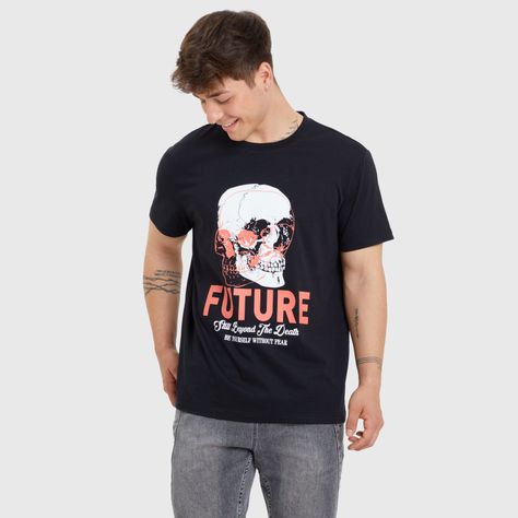 Polera Calavera Negro I Hombre-1