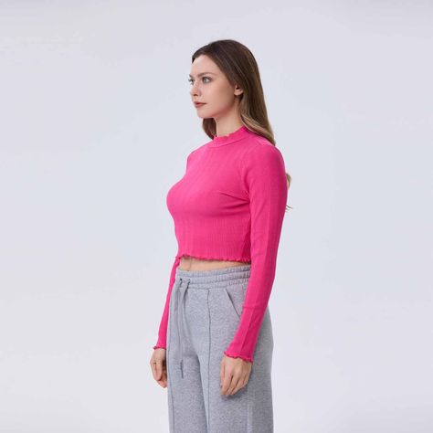 Polera Mujer Rib Rule Magenta-1