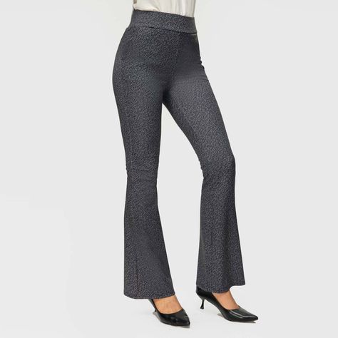 Calza Flare Con Pretina Negro / Blanco Mujer Fashion'S Park-1