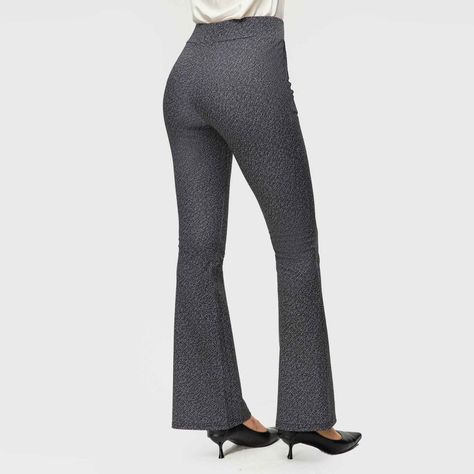 Calza Flare Con Pretina Negro / Blanco Mujer Fashion'S Park-2