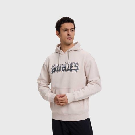 Polerón Hombre Hoodie Print Beige Claro Fashion's Park-1