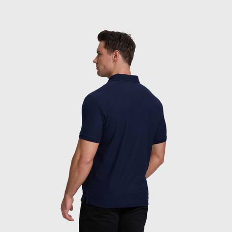 Polera Hombre Pique Básica Azul Marino Lisa Fashion's Park-2