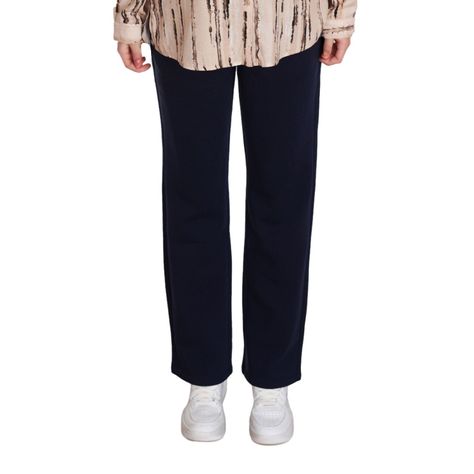 Pantalón Buzo Mujer Cordón Y Bolsillo Azul-0