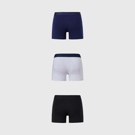 Boxer Hombre Tripack Liso Negro I Fashion's Park-1