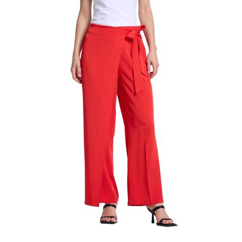 Pantalón Mujer Palazzo Aplicación Cruce Rojo Fashions Park-0