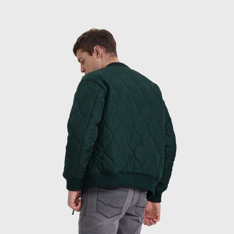 Chaqueta Hombre Bomber Verde Militar I Fashion's Park-2