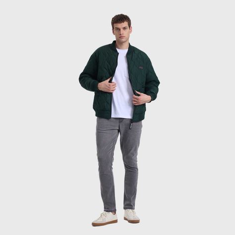 Chaqueta Hombre Bomber Verde Militar I Fashion's Park-3