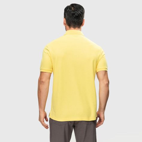 Polera Pique Básica Con Logo Amarillo Hombre Fashion's Park-2