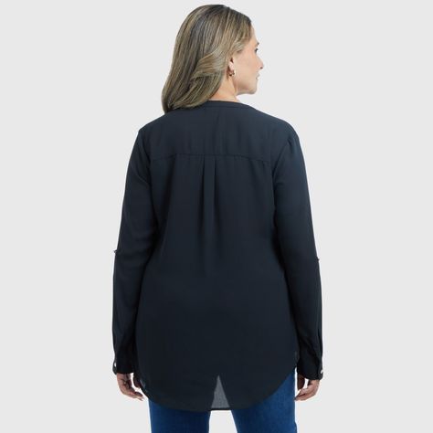 Blusa Mujer Lisa Estampado Negro-2