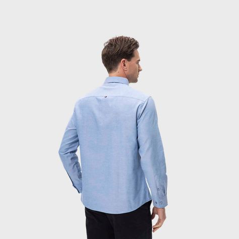 Camisa Hombre Oxford Azul Fashion's Park-2