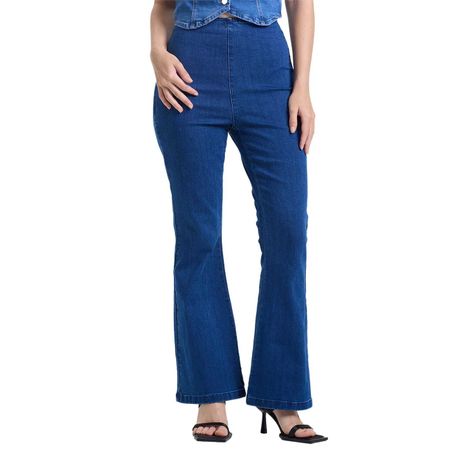 Jeans Mujer Flare Jeggins Azul Fashion's Park-0