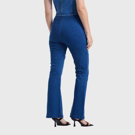 Jeans Mujer Flare Jeggins Azul Fashion's Park-2