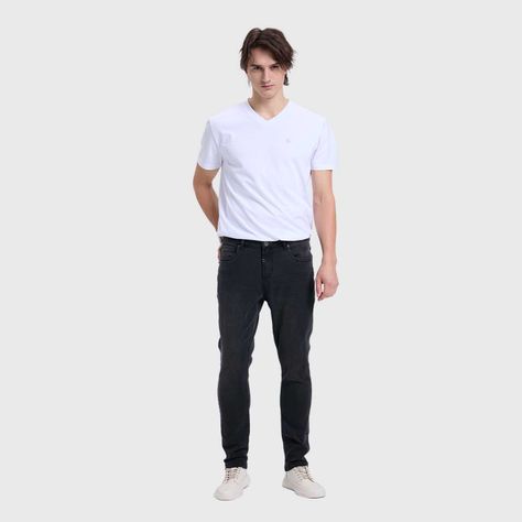 Jeans Hombre Skinny 101 Negro Fashion's Park-3