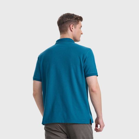 Polera Hombre Pique Lisa Básica Petroleo Fashion's Park-2
