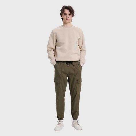 Jeans Hombre Jogger Carpintero Verde Militar Fashion's Park-3