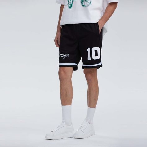 Bermuda Hombre Deportivo Print Negro-1