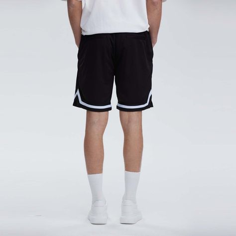 Bermuda Hombre Deportivo Print Negro-2