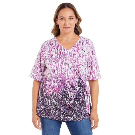 Polera Full Print Negro Mujer-0