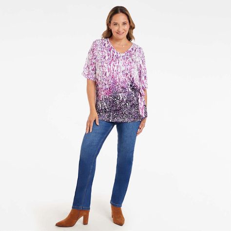 Polera Full Print Negro Mujer-3