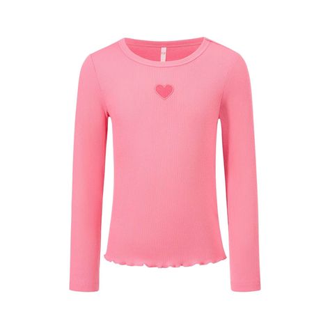 Polera Niña Rib Cut Rosado Fashion's Park-0