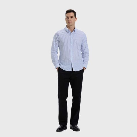 Camisa Hombre Slim Fit Rayas Blanco-3