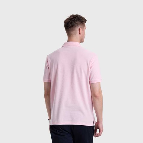 Polera Hombre Pique Básica Lisa Rosado Claro Fashion's Park-2