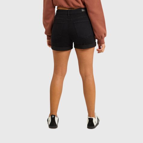 Short Mujer Mom Tiro Alto Negro Fashions Park-2